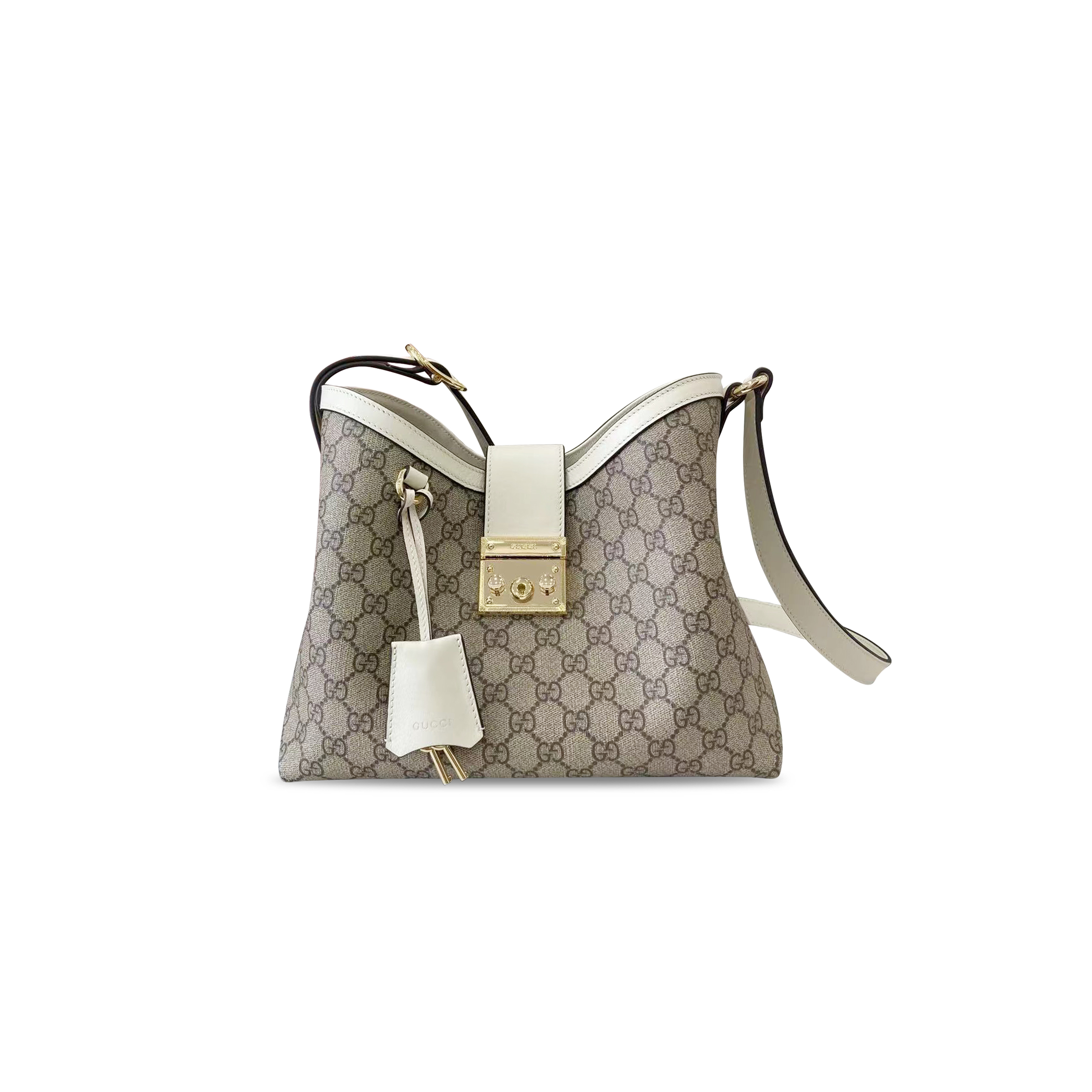 GUCCI PADLOCK FABRIC MEDIUM SHOULDER BAG ‎839021 (29*23.5*15.5cm)